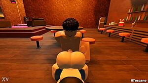 fucking a slut with monster cock in the bar pov.