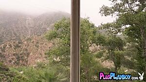 Wow! Lilly Bell Strips in Sexy Lingerie, Hot MILF Model Shows Amazing Naked Body!