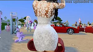 Summer Walker Celebrity with Big Black Ass in Interracial Scene