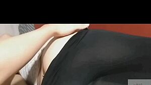 my friend stays over in tight leggings, finally lets me film her! 🔥