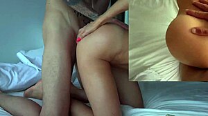 hardcore amateur couple fucks hard sunday afternoon with big tits and ass bouncing wildly.