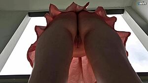 Upskirt View On Pussy Without Panties Hidden Camera In Mall