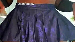 Joanfantasy shows her micro kini with buttplug