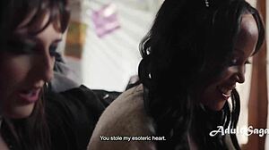 Closeted girls, ready for first scissoring with ghostly madame?