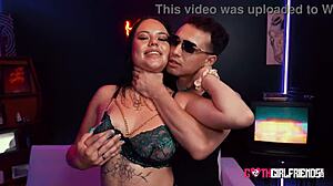 hey, goth madalina moon rides cock in group hardcore 😈