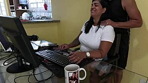 nicoly mattos couldn’t resist, gave up her ass on reception couch!