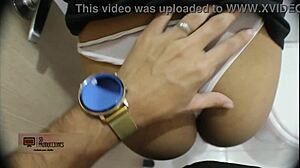 Infiel Hermanastra Gags on My Hard Shaft