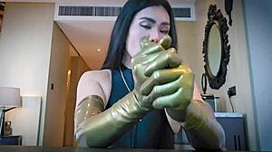 Asmr latex glove fetish