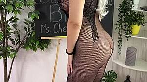 Intense BDSM Session With Teacher In Nylon And Heels