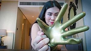 Asmr latex glove fetish