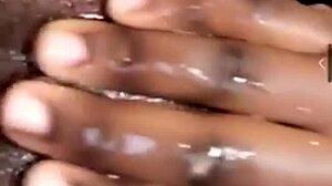 Jennifer Squirting Hard While Sucking Off a Sexy Black Stud in Action