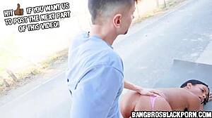 Hot Ebony Girl from Colombia Gets Fucked in Ass in Street