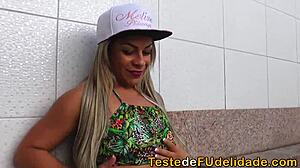 this blonde with a big ass is fucking her friend hard