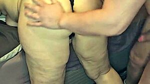 Licking ass and pussy from behind