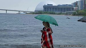 Seaside Teen Iris Anal Hookup!