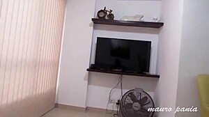 Milf escort arrives home after a long day