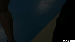 A slutty chilean teen gets her big ass pounded roughly in public parking with anal group action