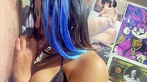 why is that college girl sucking that monster cock so passionately?