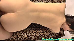 Tattooed eurobabe teased bent over doggystyle facial