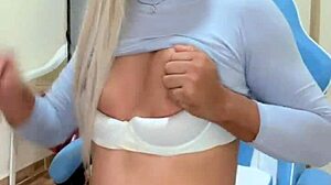 Intriguing crossdressing session with small features