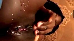 Jennifer Squirting Hard While Sucking Off a Sexy Black Stud in Action