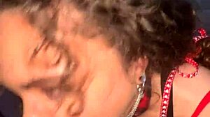 Curly-haired nympho gets sloppy blowjob and facial! 😍