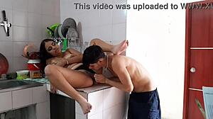 pervy latina stepsis tricks bro into fucking hard!