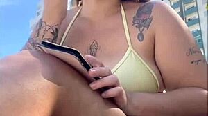 Big Pussy Flashing On Beach