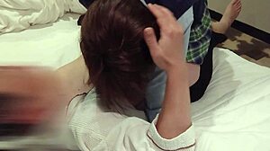 schoolgirl uniform creampie on top of me