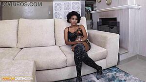 Big Tits Ebony Rides Jumbo Producer After Fake Casting! Intense Riding Action!