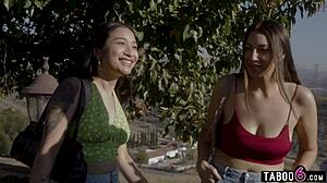 Stepsisters Fucked in Celebrity Home During Private Tour