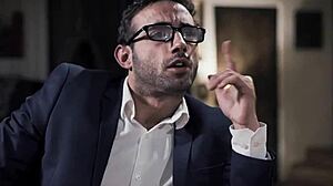 Hot brunette babe says, 'Join us for this intense 3-way sex session.'