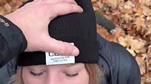 Couple Caught Licking Ass in Snowy Outdoors with Intense Cumshots