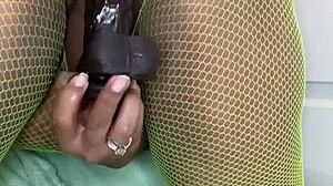 59 year old mature takes thick chocolate dildo