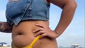 I flashed on the beach and made that guy's dick so hard, it was crazy.