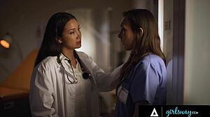 girlsway - vicki chase keeps sinn sage quiet with naughty tricks! 😏