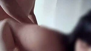 Latina beauty enjoys intimate moment with close friend