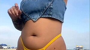 I flashed on the beach and made that guy's dick so hard, it was crazy.