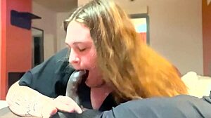 crazy sloppy blowjob from my step sister with monster cock sucking and cumshot