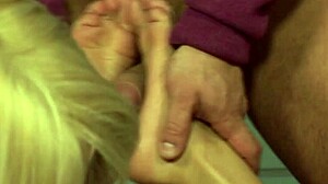 Blonde Milf Teases with Slutty Feet Before Hardcore Pounding