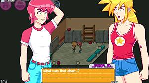 Step sister and best friend have fun threesome with step bro