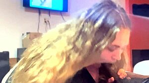 crazy sloppy blowjob from my step sister with monster cock sucking and cumshot