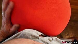 Latina with natural tits moans loudly