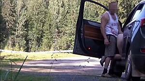 damn, banged a hot mature traveler on the road again!