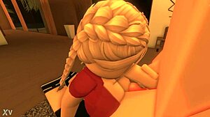 Roblox girl sucks small cock of royal boyfriend