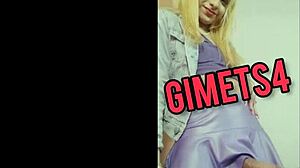 gime playing with her shedick in the garage