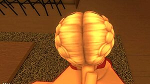 Roblox girl sucks small cock of royal boyfriend