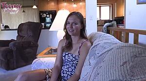 Nasty Stella Sedona begs Seth to cum inside her tight college womb