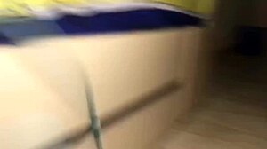 Ebony amateur with small waist begs to squirt during intense fucking. Make her water with submissive ass play in quickie