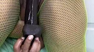59 year old mature takes thick chocolate dildo